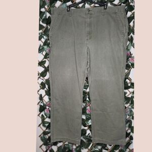 51) DULUTH Heavy Duty Taupe Utility Work Pants Sz. 46x32